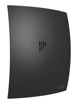 Вентилятор накладной BREEZE D100 обр.клапан Matt black DICITI