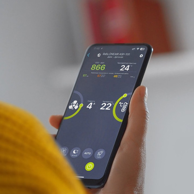 Очиститель воздуха приточный Ballu ONEAIR ASP-100 белый с нагревательным элементом