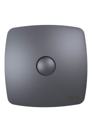 Вентилятор накладной RIO D100 обр.клапан Dark gray metal DICITI